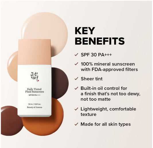 BEAUTY OF JOSEON DAILY TINTED FLUID SUNSCREEN