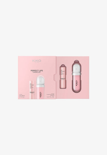 KIKO Milano Perfect Lips Caring Set, Skincare Set: 1 Lip Scrub And 1 Perfecting Lip Cream