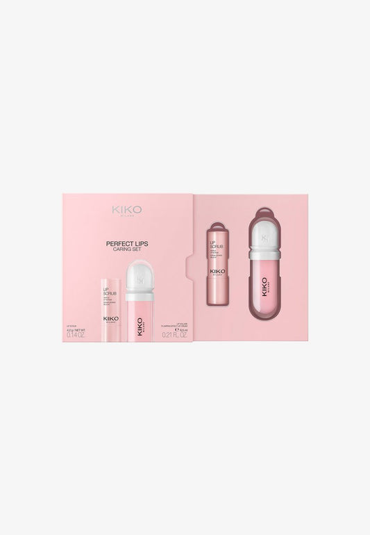 KIKO Milano Perfect Lips Caring Set, Skincare Set: 1 Lip Scrub And 1 Perfecting Lip Cream