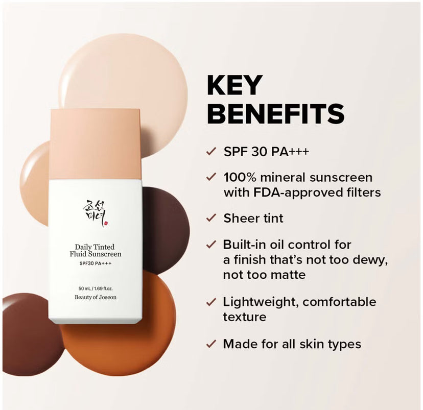 BEAUTY OF JOSEON DAILY TINTED FLUID SUNSCREEN
